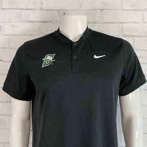 Nike Polo Men's Size Medium Stetson University Blade Collar Black SU Hatters